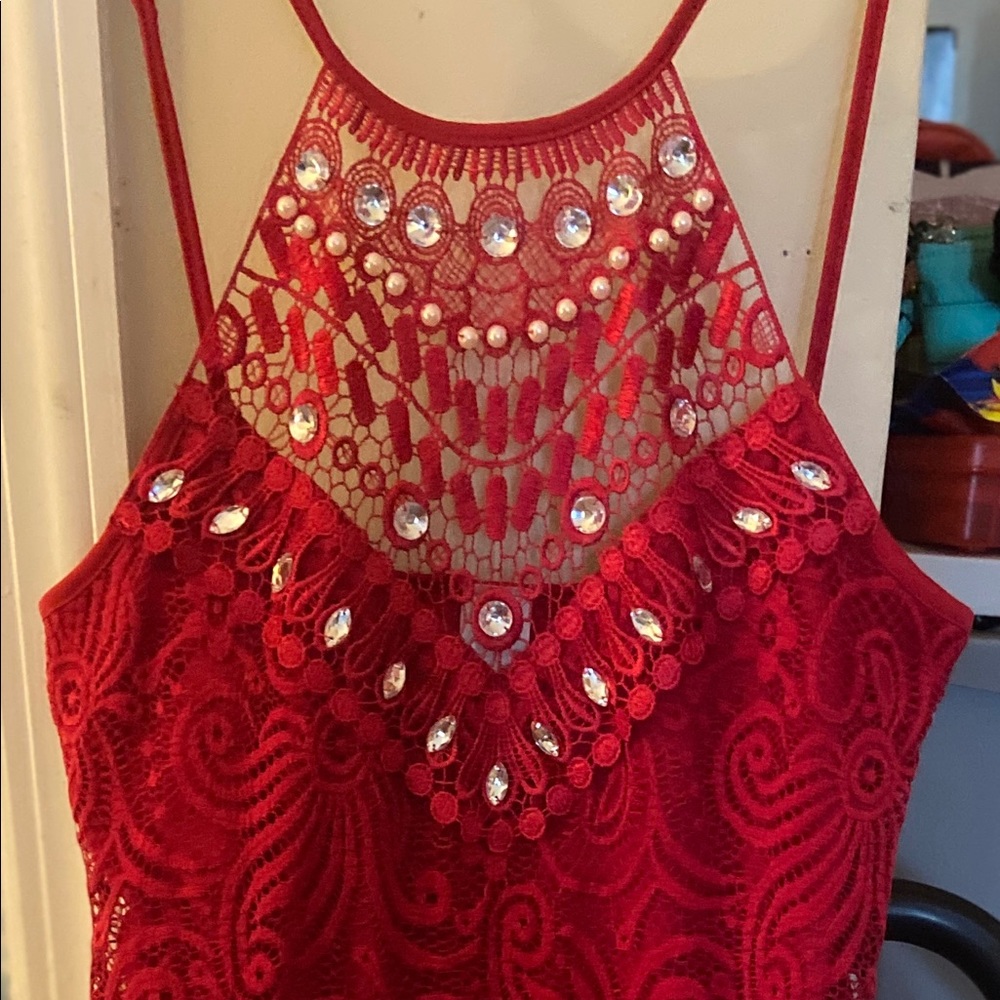Red dress size large